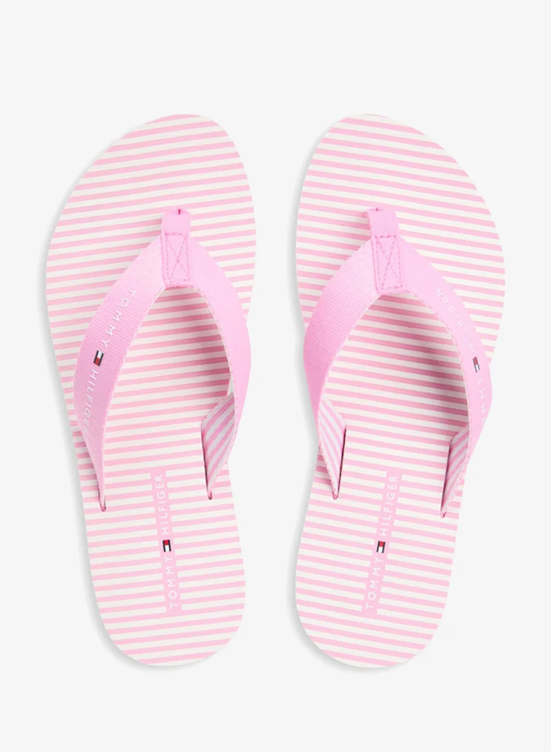 TOMMY HILFIGER  Webbing Strap Ithaca Stripe Flip-Flops for Women | Best Price UAE